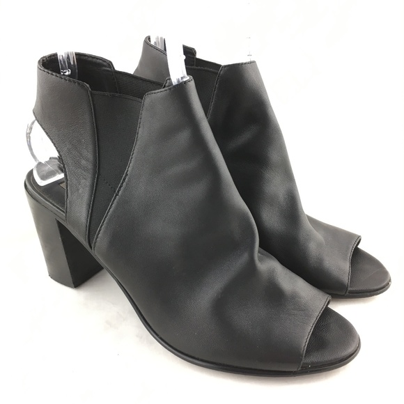 Steve Madden Shoes - Ankle booties open toe chelsea black leather Nobel
